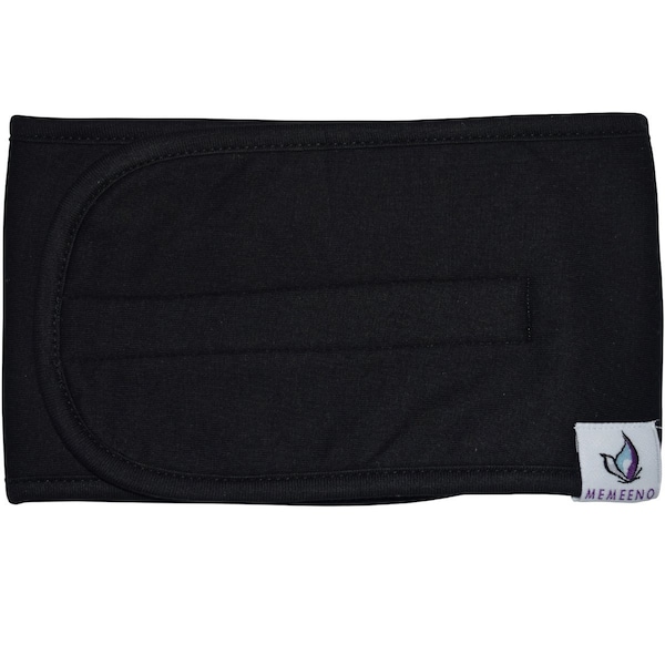 Organic Cotton Baby Belly Band & Warmer for Colic Relief (Noir)