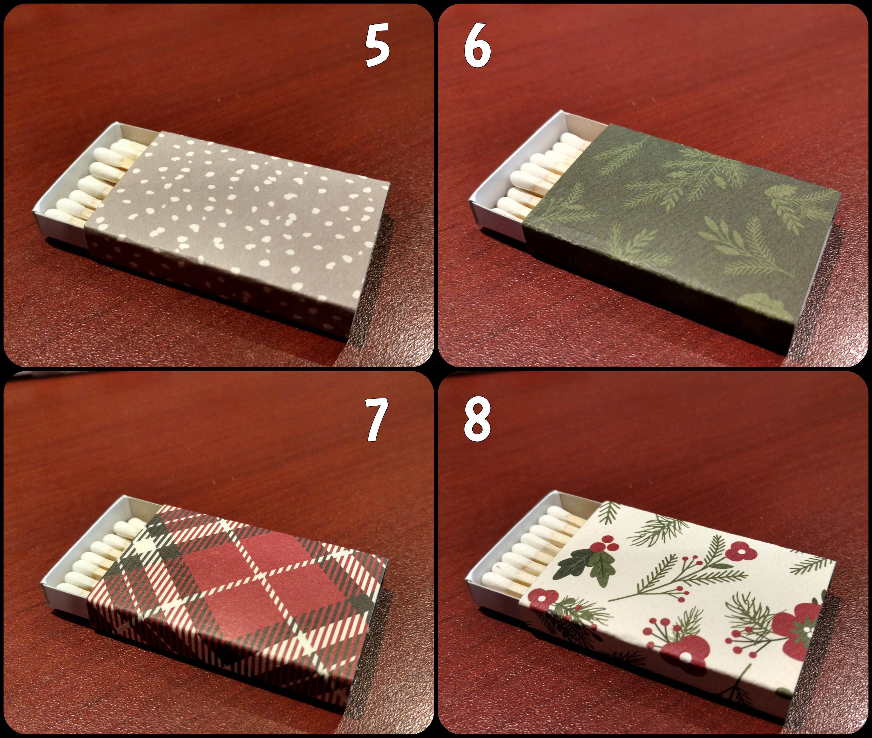 Decorative Matchboxes Traditional Holiday Collection Etsy