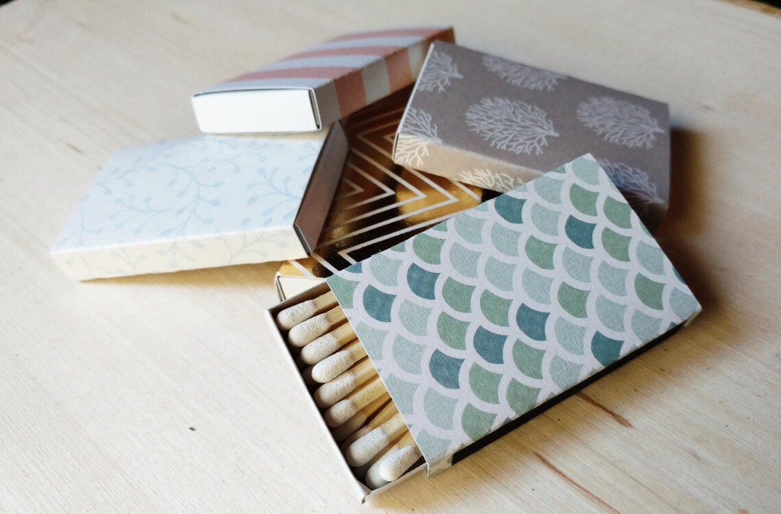 Decorative Matchboxes Beach Collection Set of 5 or 10 Etsy