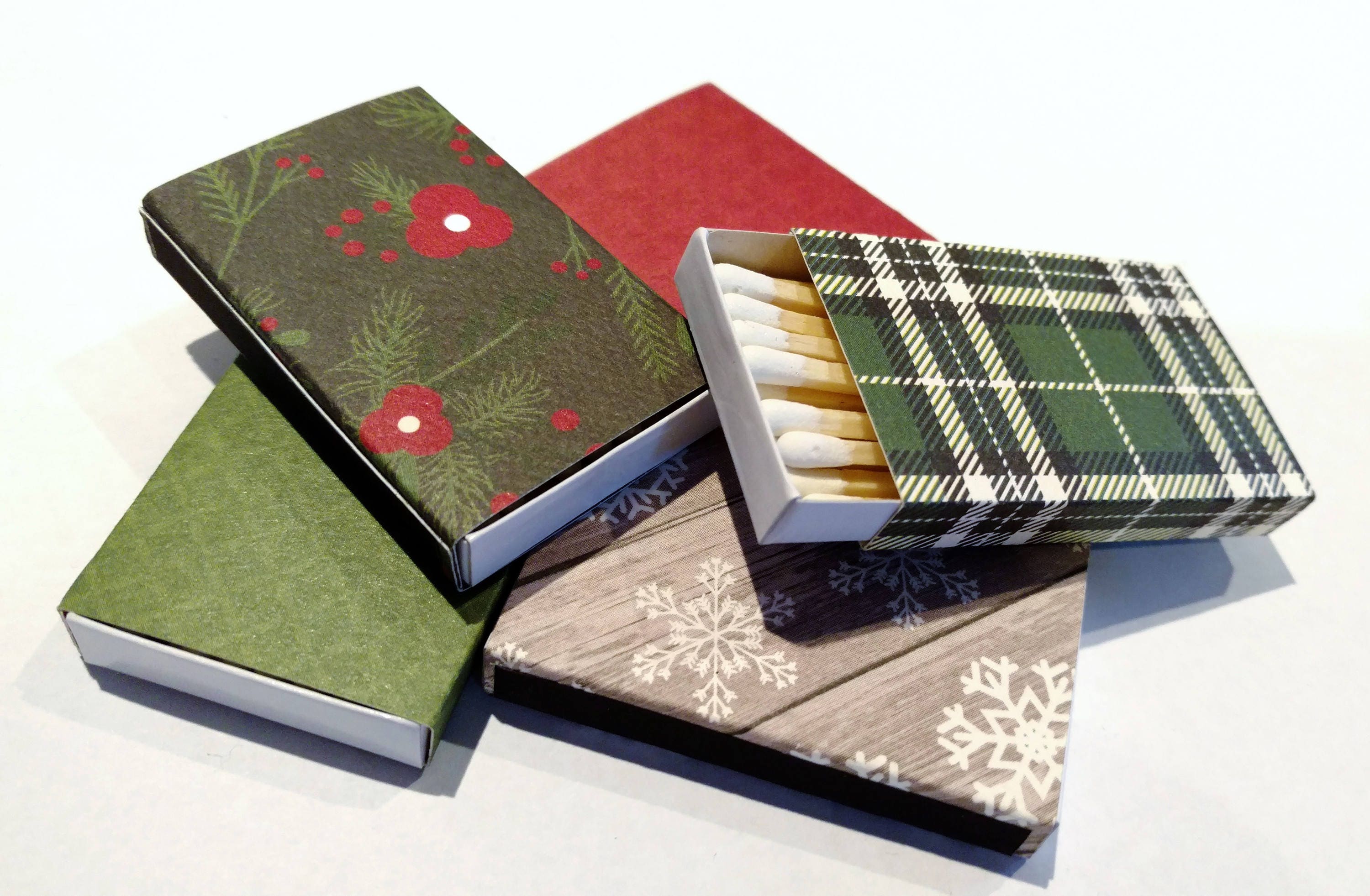 Holiday Decorative Matchboxes Etsy