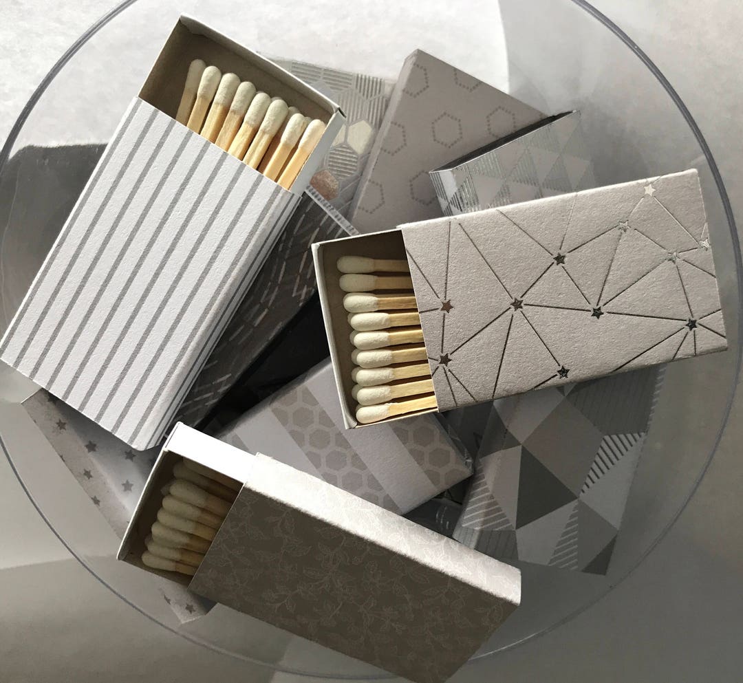 Decorative Matchboxes - Silver Collection - Set of 5 or 10 - Etsy
