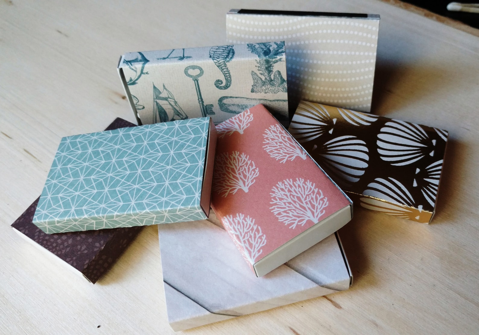 Decorative Matchboxes Beach Collection Set of 5 or 10 Etsy
