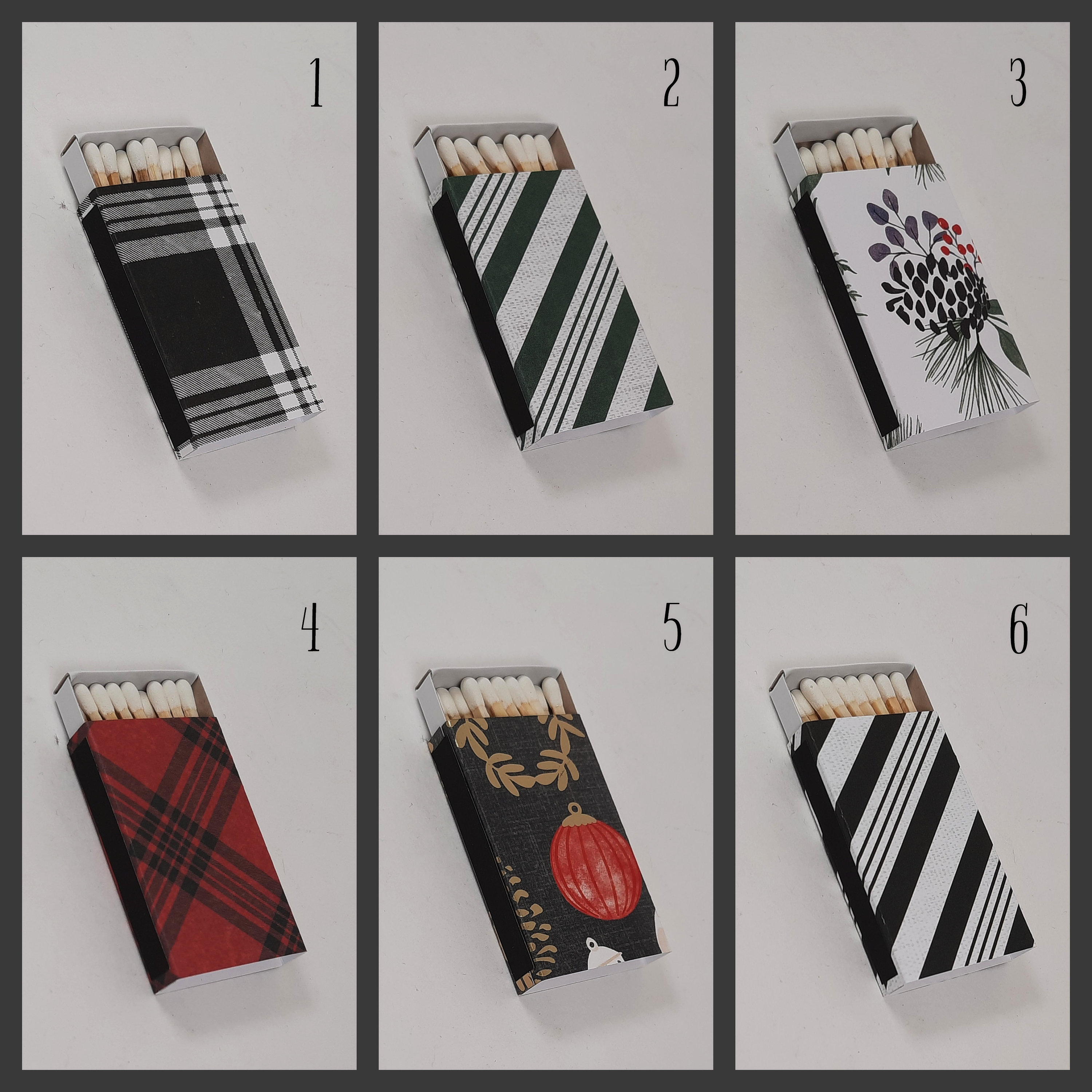 Decorative Matchboxes Shabby Chic Christmas Collection Set of 5 or 10