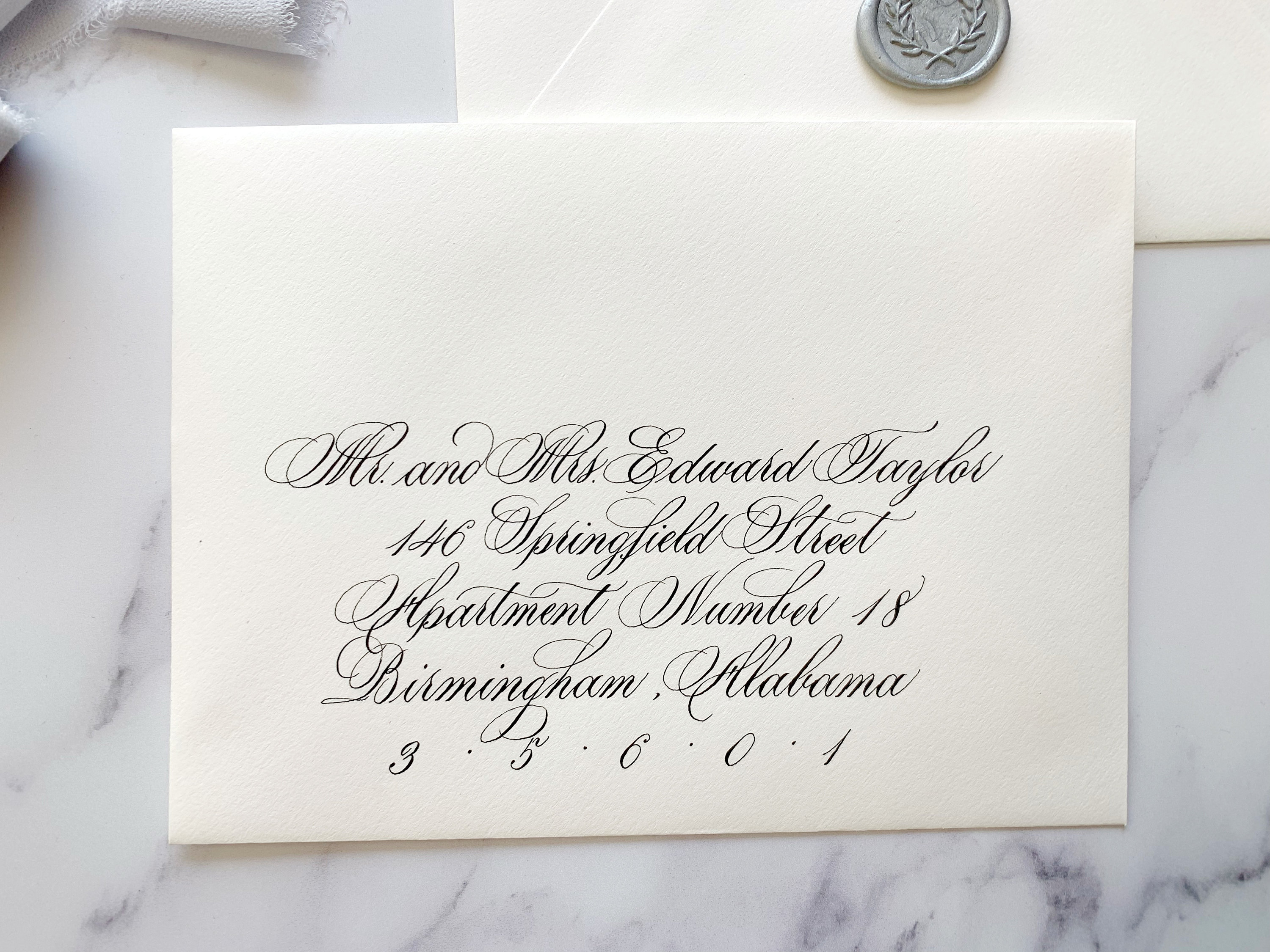 Hand addressed Envelopes Calligraphy Envelopes for Gold Etsy