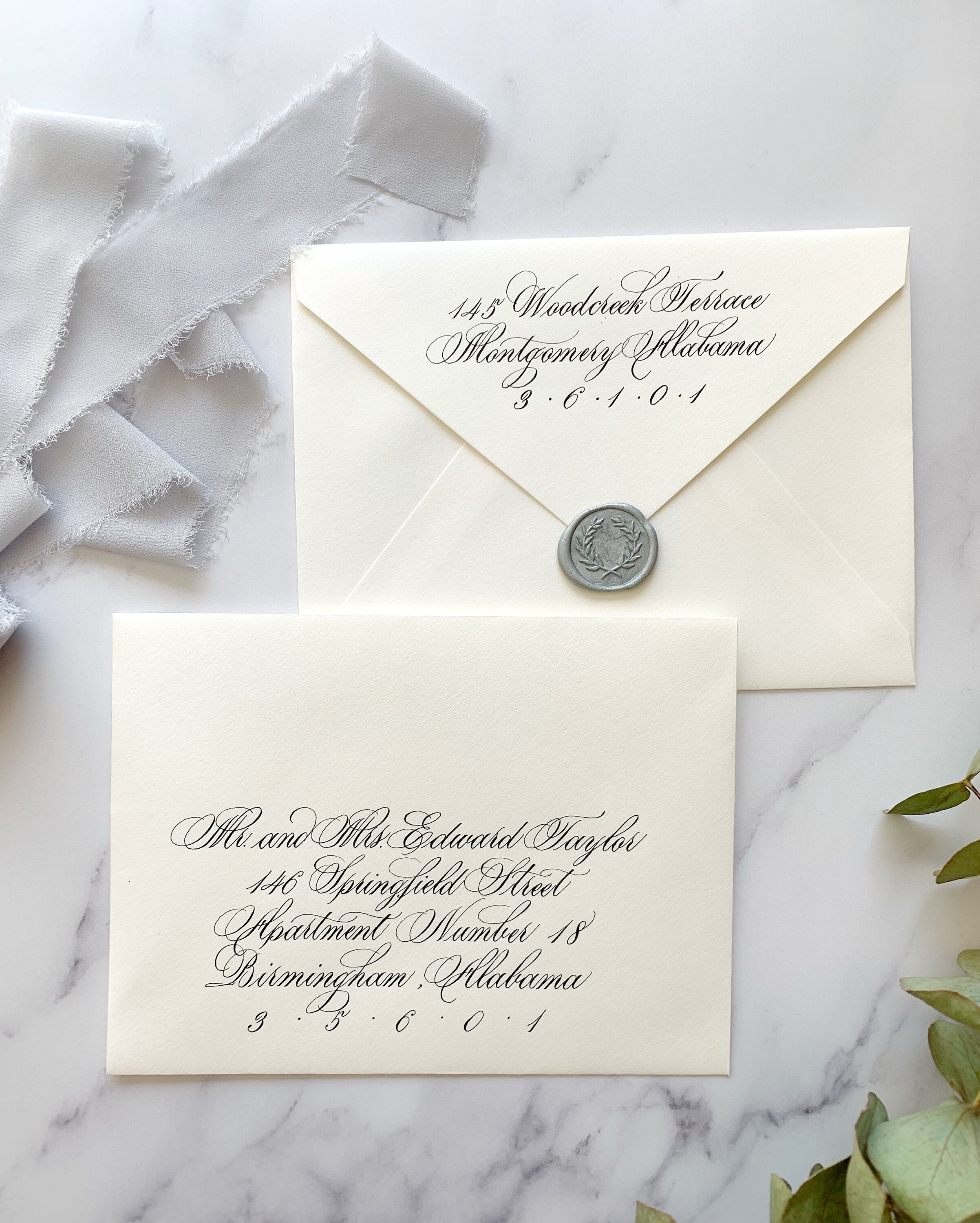 Hand addressed Envelopes Calligraphy Envelopes for Gold Etsy