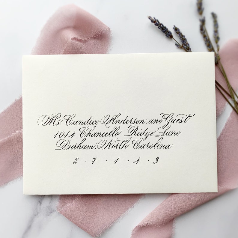 Hand Calligraphy Envelope Addressing for Formal Wedding Etsy