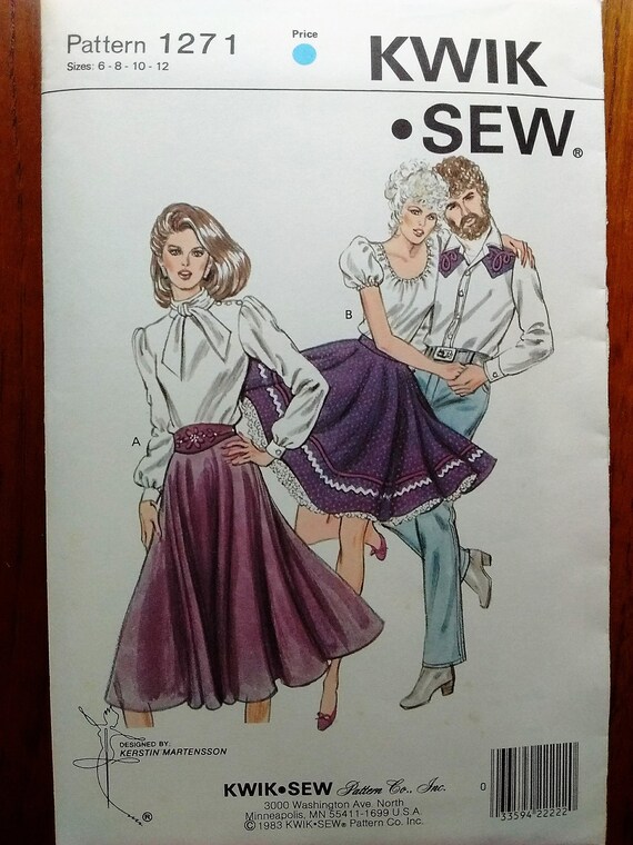 Lady S Skirt Pattern Square Dance Skirt Vintage Etsy