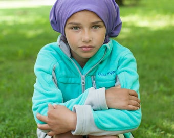 Boy's Cozy Fleece Chemotherapy Jacket - Teal - Chemo Cozy