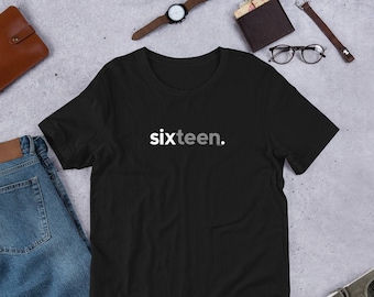 16th Birthday Shirt 16 Sixteen | Boys Girls Teen Gifts Decorations Tees
