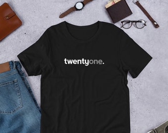 21st Birthday Shirt for Men 21 Twenty One | Men Women Gifts Party Tees