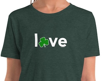 St Patricks Day Shirt Kids Shamrock Love | Boys Girls Irish St Paddys Day Shirt St Pattys Day Shirt St Patricks Shirts