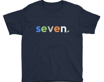 7th Birthday Shirt Boy 7 Year Old | 7th Birthday Gifts | Kids Gift Ideas Age Seven Year Old Birthday Shirt | Boys 7th Birthday Shirt
