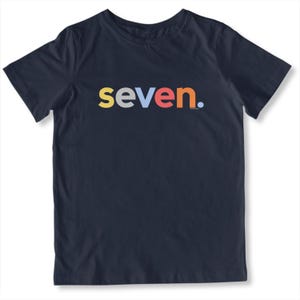 Boys 7th Birthday Shirt Boy 7 Year Old Age Seven Seventh Bday Original bild 2