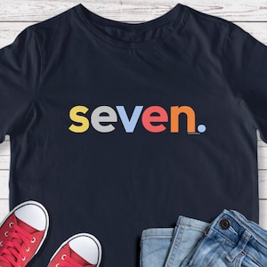 Boys 7th Birthday Shirt Boy 7 Year Old Age Seven Seventh Bday Original bild 1