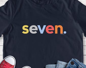 Boys 7th Birthday Shirt Boy 7 Year Old Age Seven Seventh Bday Original