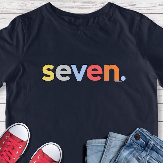 Boys 7th Birthday Shirt Boy 7 Year Old Age Seven Seventh Bday Original