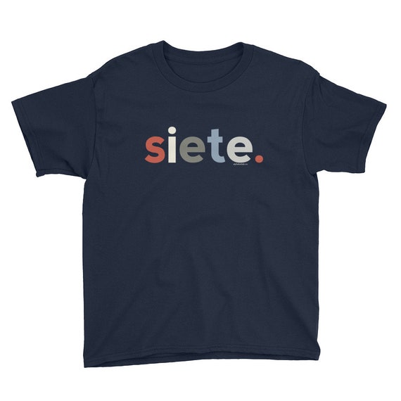 Kids 7th Birthday Shirt For Boys 7 Siete Anos | Spanish Gifts Tee Kids 7th Birthday Shirt For Boys 7 Siete Anos | Spanish Gifts Tee