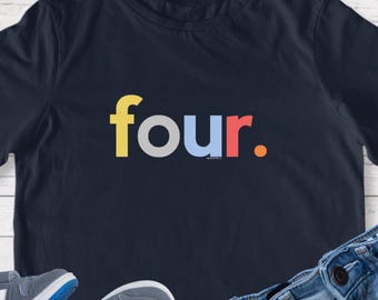 Boys 4th Birthday Shirt Boy 4 Year Old Age Four Fourth Bday Original