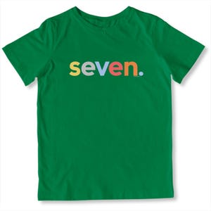 Boys 7th Birthday Shirt Boy 7 Year Old Age Seven Seventh Bday Original bild 7