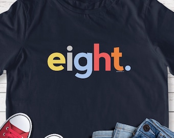 Boys 8th Birthday Shirt Boy 8 Year Old Age Eight Eighth Bday Original
