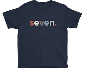 7th Birthday Shirt Boy 7 Year Old | 7th Birthday Gifts | Boys 7th Birthday Shirt | Kids Gift Ideas Age Seven Year Old Birthday Shirt