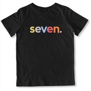 Boys 7th Birthday Shirt Boy 7 Year Old Age Seven Seventh Bday Original bild 3