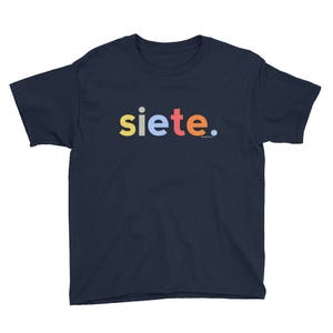 7th Birthday Shirts for Boys 7 Siete Anos | Spanish Nino Gifts Age Seven Year Old Birthday Shirt
