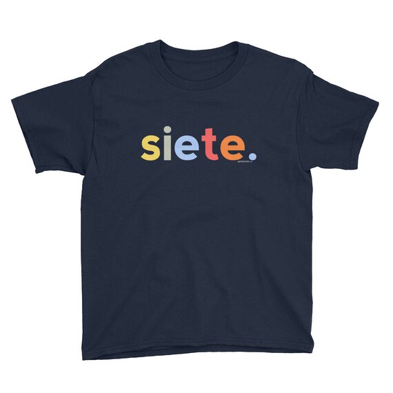 Kids 7th Birthday Shirt For Boys 7 Siete Anos | Spanish Gifts Tee Kids 7th Birthday Shirt For Boys 7 Siete Anos | Spanish Gifts Tee