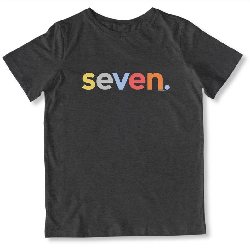 Boys 7th Birthday Shirt Boy 7 Year Old Age Seven Seventh Bday Original bild 4