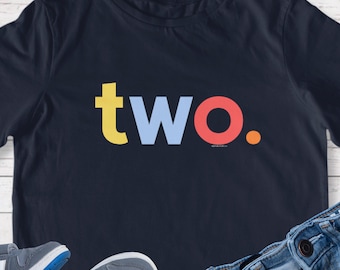 Boys 2nd Birthday Shirt Boy 2 Year Old Age Two Second Bday Original
