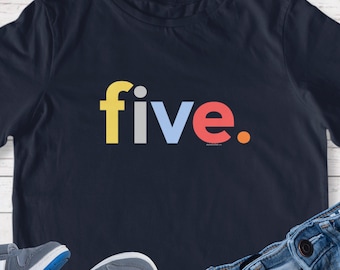 Boys 5th Birthday Shirt Boy 5 Year Old Age Five Fifth Bday Original
