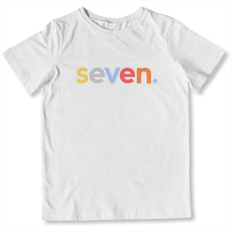 Boys 7th Birthday Shirt Boy 7 Year Old Age Seven Seventh Bday Original bild 6