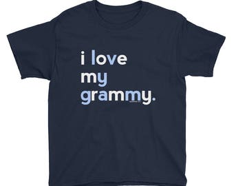 Mothers Day Gift Idea | Grammy Shirt for Kids | I Love My Grammy Shirt | Grammy Shirt for Boys | Nana Shirt Grandma Shirt Kids Gift Ideas