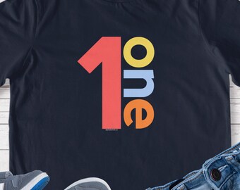 Boys 1st Birthday Shirt Boy 1 Year Old Age One First Bday Number