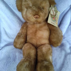 Vintage 1985 Gund Bunky Bear with Original Tags - Light Brown
