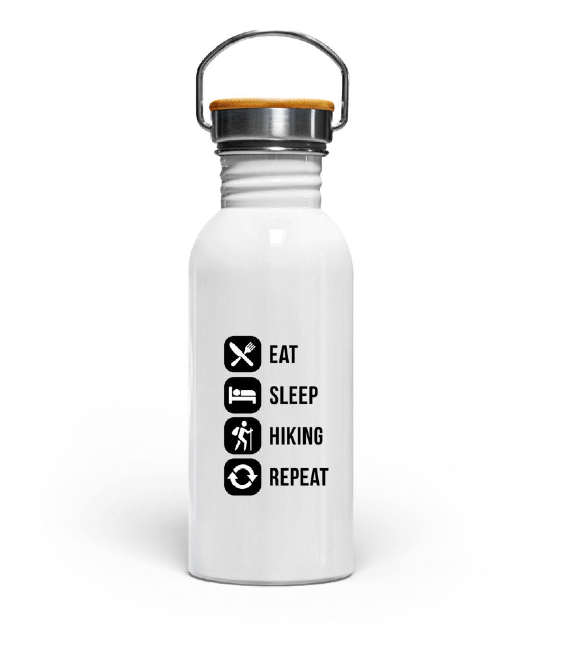 Eat Sleep Hiking Repeat Water Bottle Stainless Steel Water Bottle Etsy UK