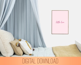 Little love. digital print | Neutral nursery, child's room, playroom art | Baby neutral decor | Printable artwork | A4 digital art