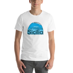Sicily Mount Etna Shirt Sicilian Travel Short-Sleeve Unisex T-Shirt