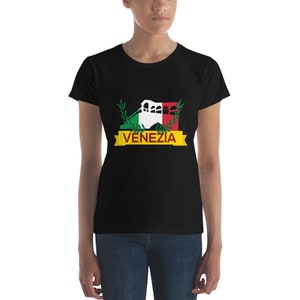 Women&#39;s Venice Italy Flag Shirt Italian Vacation short sleeve t-shirt