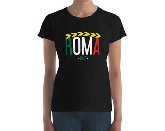 Women's Rome tshirt Italy Flag Colors Roma Clothes short sleeve t-shirt