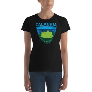 Women&#39;s Calabria Shirt Distressed Graphics Calabrian short sleeve t-shirt