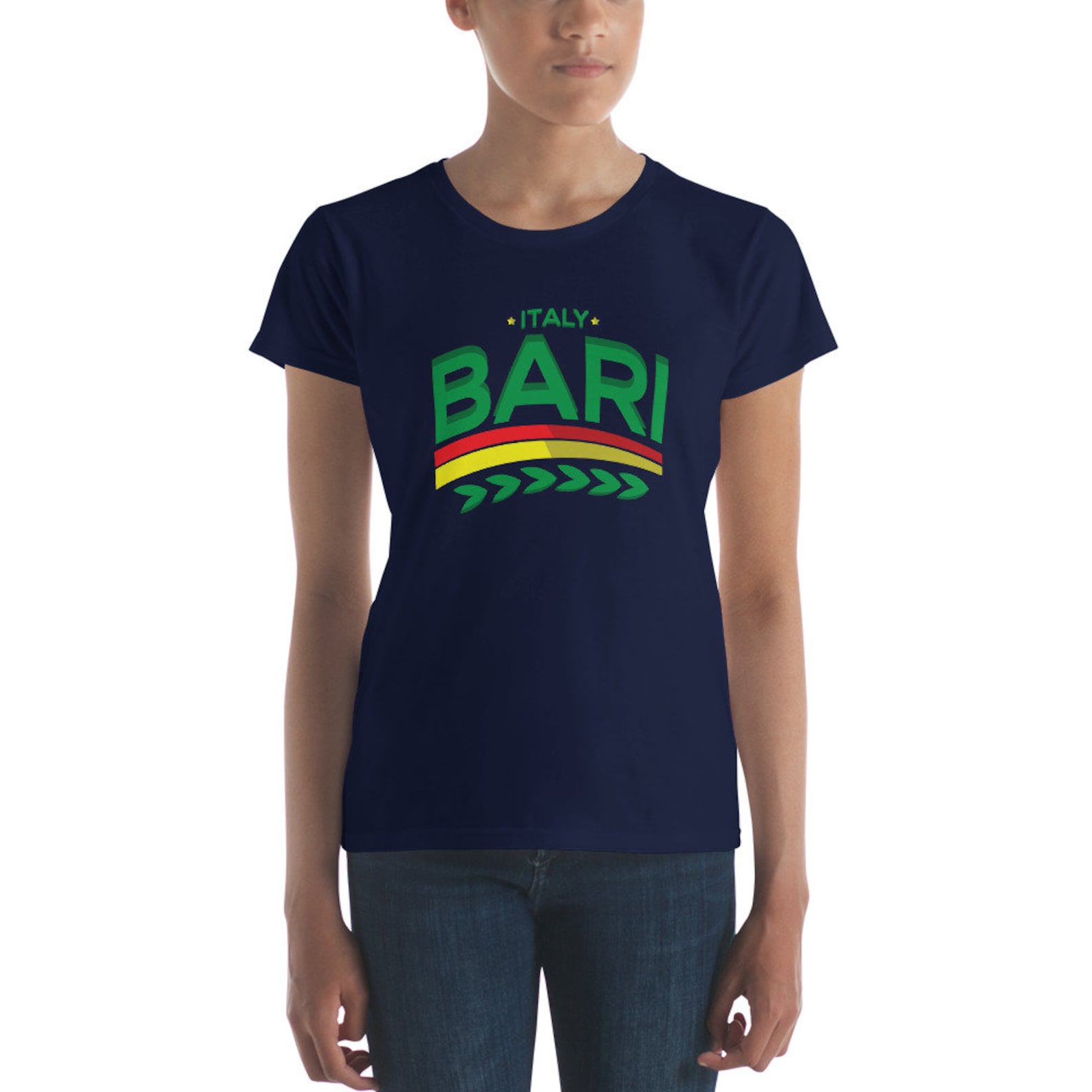 T-Shirt BARI ITALIA – Maillot Court En Coton Noir Pour Homme