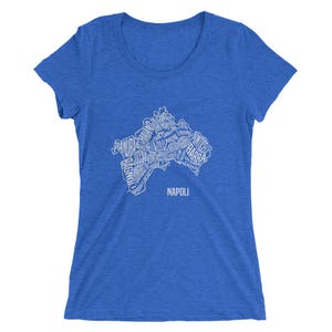 Women&#39;s Napoli Map T Shirt - Naples, Italy Italian Map Tee