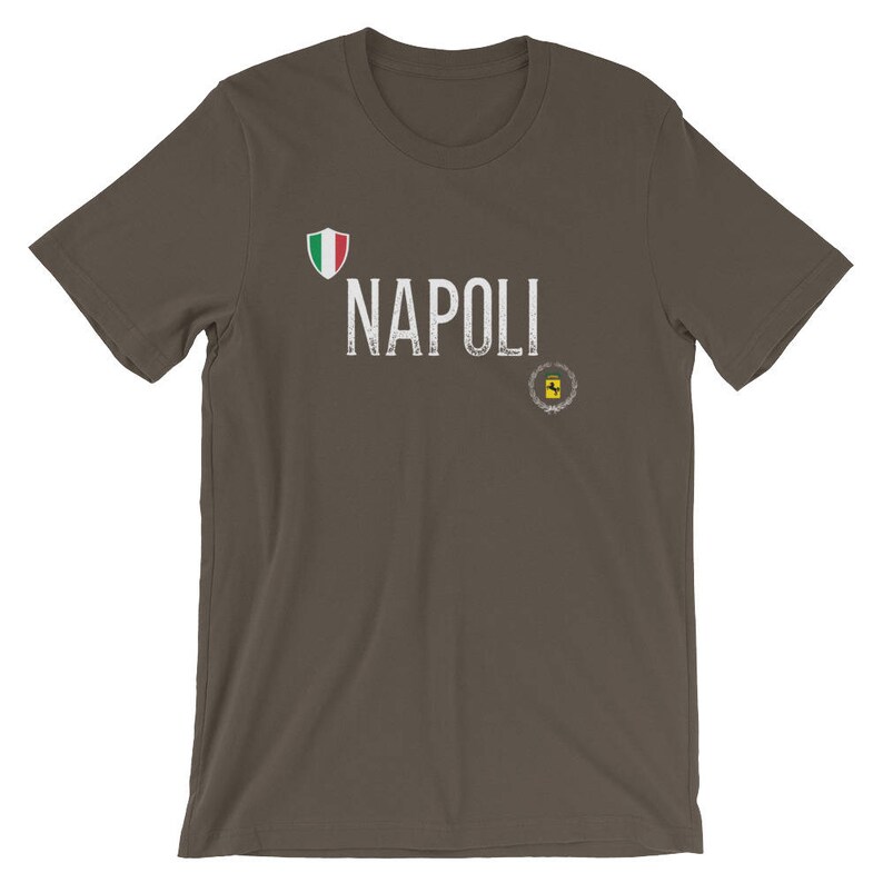 Napoli Men's Tshirt Retro Faded Naples, Italy Jersey & Italian Flag Crest Etsy