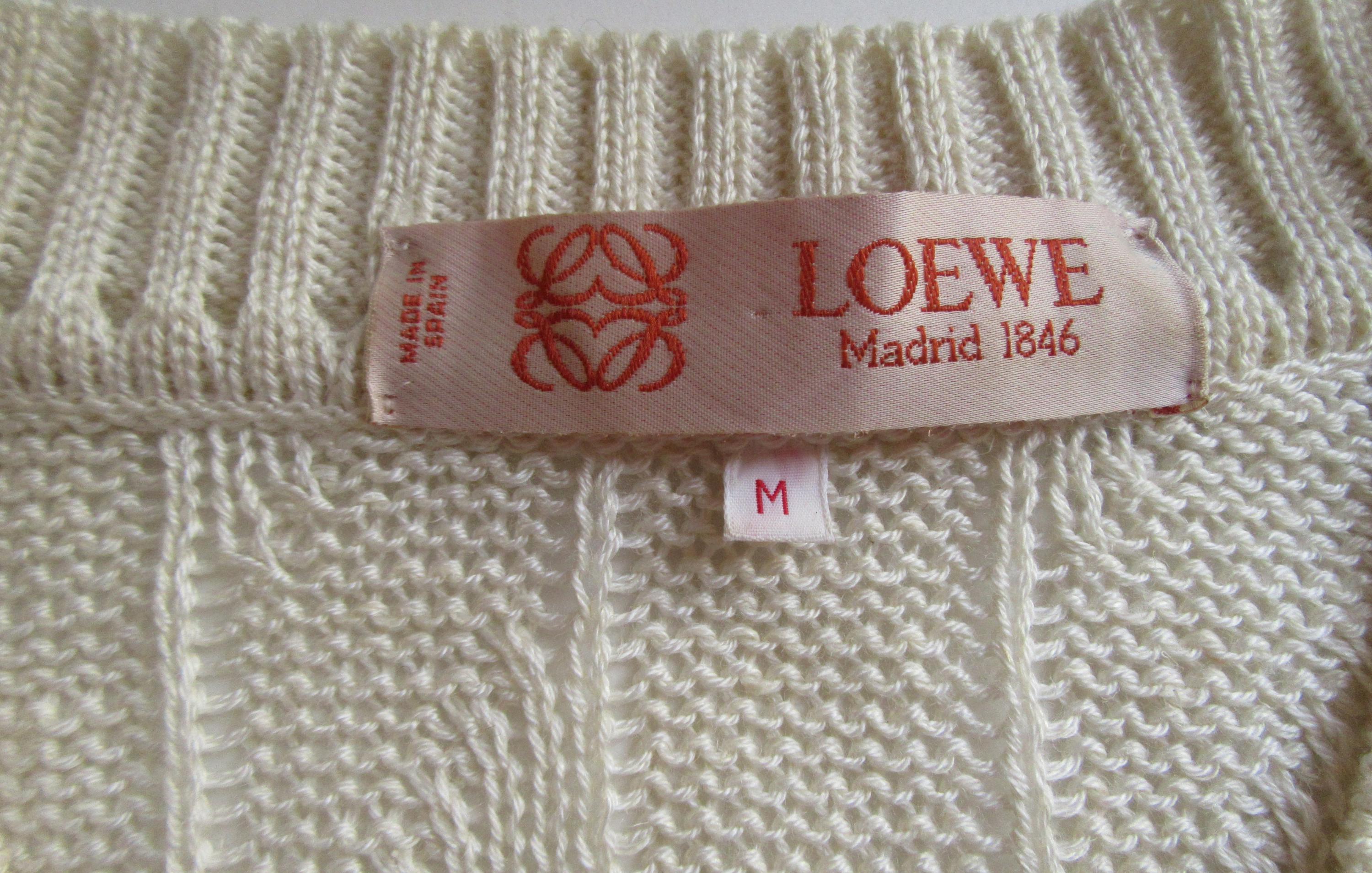 Loewe, NEW LOEWE Linen Mix Top, Tunic, Jumper, Pullover, UNISEX, Vintage