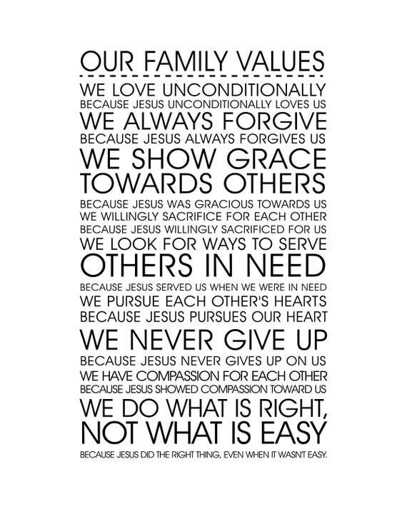 Christian Family Values Poster