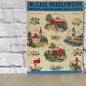 McCall Handarbeiten Magazin: Frühling Sommer 1950er Jahre Stricken & Häkeln