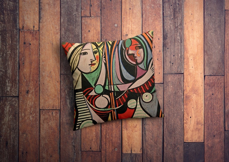 Printed on Linen Cotton Abstract Cushion Cover