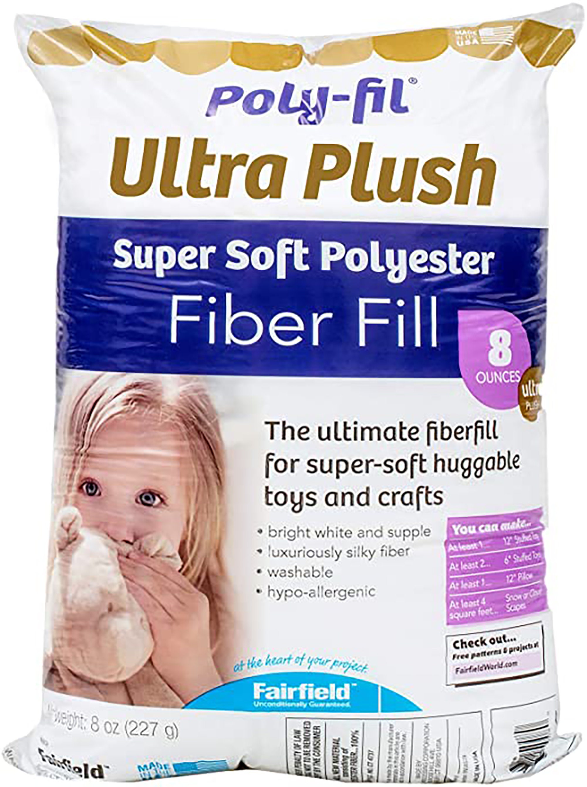 Fairfield Fiber Ultra Plush Poly Fil 8oz Bag