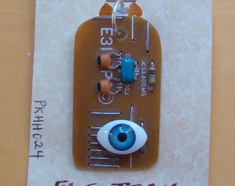 recycled circuit board made into pendant / necklace !!